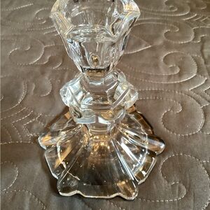 Cut glass lead crystal 5” candlestick